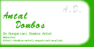 antal dombos business card